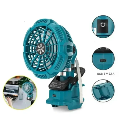 Akumulatora ventilators ar stiprinājumu - Image 3